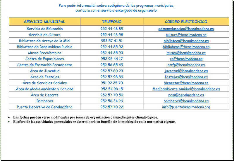 Programas Municipales para la Comunidad Educativa