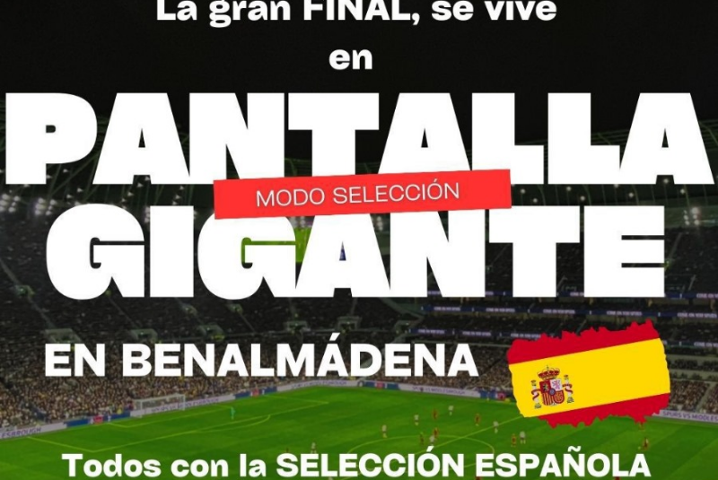 Benalmádena vivirá en pantalla gigante la gran final de la Eurocopa en la explanada de La Noria del Puerto Deportivo